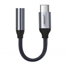 Ugreen - Ugreen 3,5 mm mini jack USB-C hörlur adapter 10cm Grå