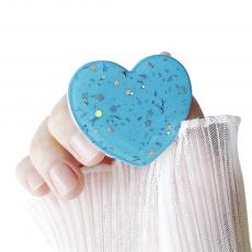 A-One Brand - Heart Glitter Mobilhållare / Mobilgrepp - Blå
