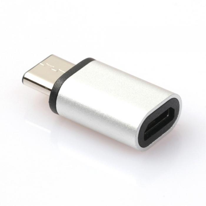 UTGATT5 - Micro USB till Type-C Adapter - Silver
