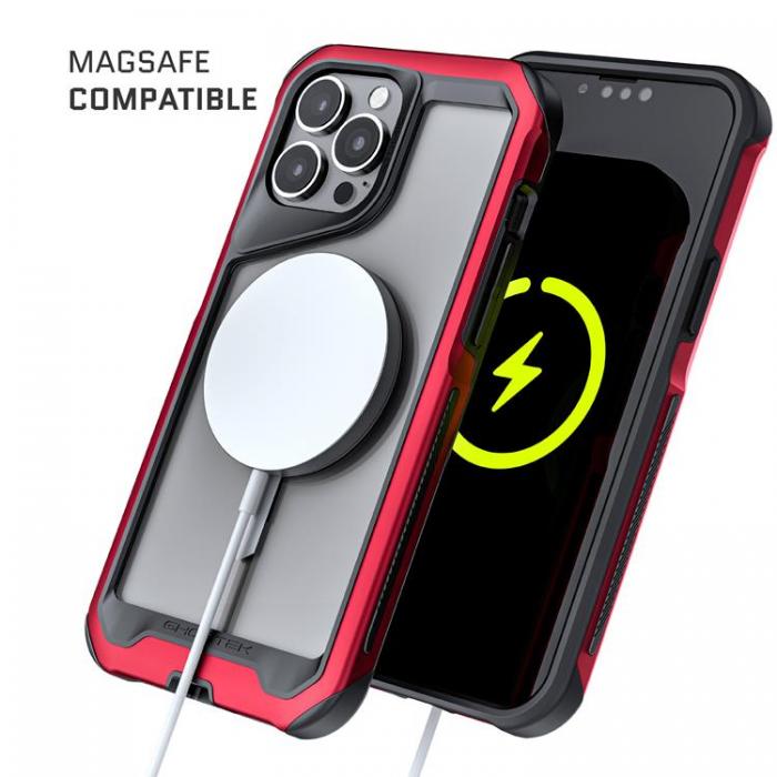 UTGATT5 - Ghostek Atomic Slim Metal MagSafe Skal iPhone 13 Pro - Rd