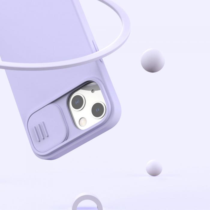 UTGATT5 - Nillkin CamShield Silky Silikon Skal iPhone 13 - Lila