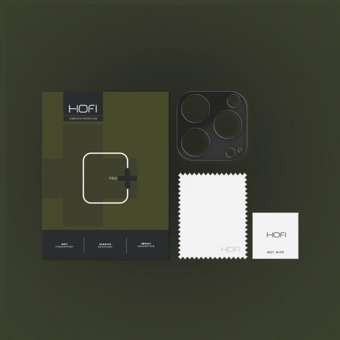 Hofi - HOFI iPhone 14 Pro /Pro Max Kameralinsskydd i Hrdat Glas AluCam Pro+ - Svart