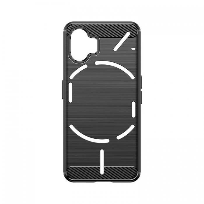 A-One Brand - Nothing Phone 2 Mobilskal Carbon Silikon - Svart