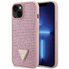 Guess - Guess iPhone 14 Mobilskal Rhinestone Triangle - Rosa