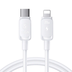 SiGN - SiGN USB-C till Lightning Kablar 3m 20W - Vit