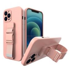 OEM - Rope Gel Airbag Skal Med Lanyard iPhone 8 Plus / 7 Plus - Rosa