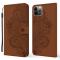 A-One Brand - Blommor iPhone 13 Pro Max Plnboksfodral - Brun