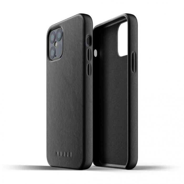 UTGATT1 - Mujjo Full Leather Case iPhone 12 & 12 Pro - Svart
