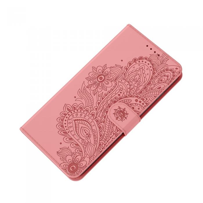 A-One Brand - Blommor iPhone 13 Plnboksfodral - Rosa