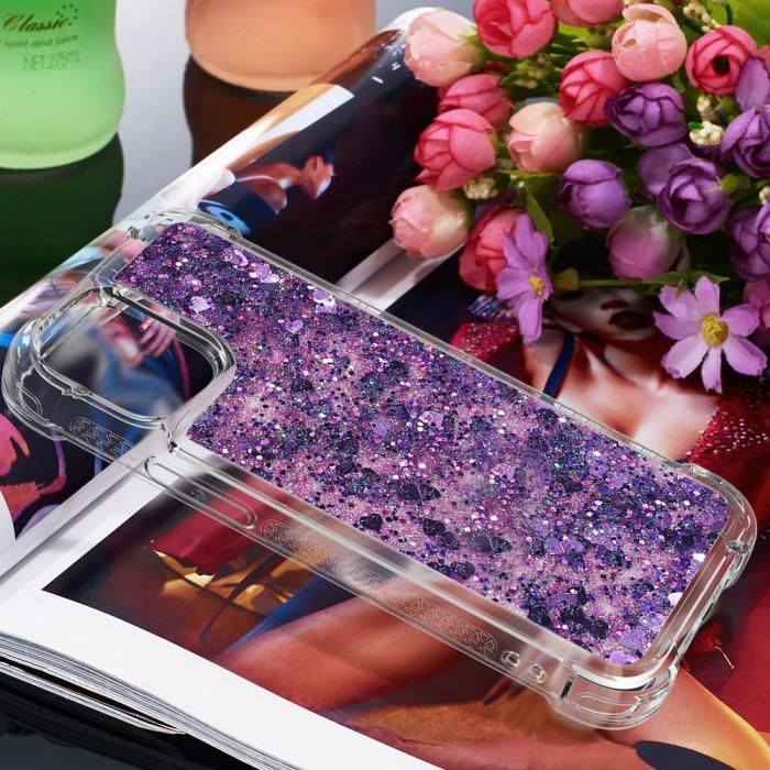 OEM - Drop-Proof Glitter Sequins Skal till iPhone 13 Mini - Lila