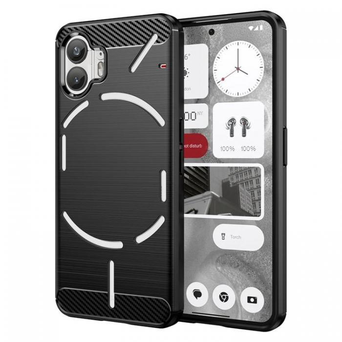 A-One Brand - Nothing Phone 2 Mobilskal Carbon Fiber Brushed - Svart