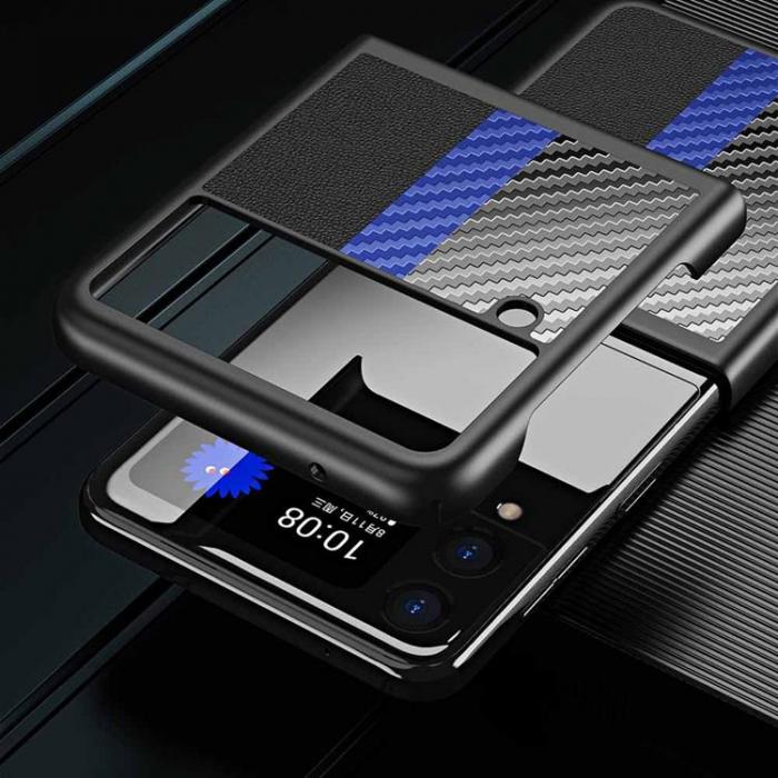 A-One Brand - Galaxy Z Flip 4 Skal Carbon Fiber - Rd