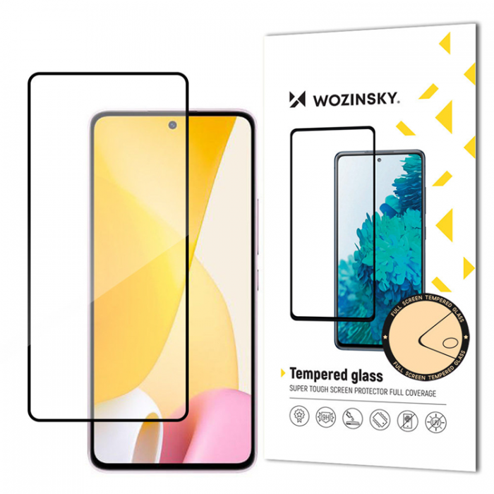 Wozinsky - Wozinsky Xiaomi 12 Lite Hrdat Glas Skrmskydd - Svart