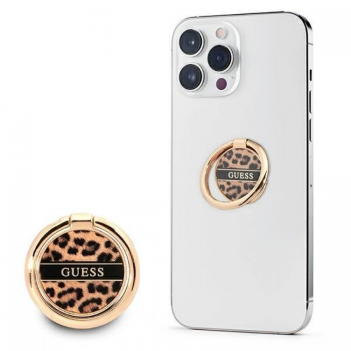 Guess - Guess Ring Stll Leopard Collection - Brun