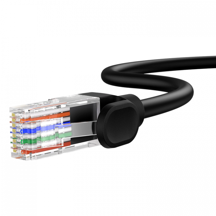 BASEUS - Baseus Cat 5 RJ-45 Ethernet-kabel 1000 Mb/s 0,5 m - Svart