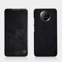 Nillkin - Nillkin Qin Läder Fodral Xiaomi Redmi Note 9T 5G - Svart