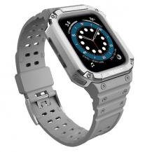 Ruhtel - Armband kompatibelt med Apple Watch 4/5/6/7/SE (42/44/45mm) Grå