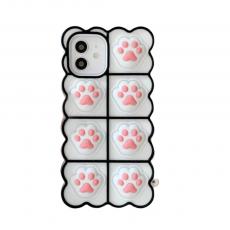 Fidget Toys - Puppy Paws Pop it Fidget Skal till iPhone 11 - Vit