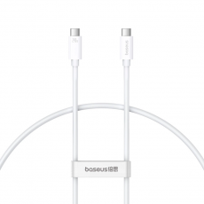 BASEUS - Baseus USB-C - USB-C Kabel 240W PD 8K 60Hz 1m - Vit