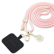 Guess - Guess Telefonrem med sladd 4G Metall charm - Rosa