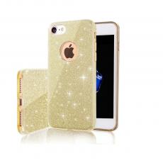 TelForceOne - Glitter Skal iPhone 15 Plus Skyddande Mobilfodral Guld