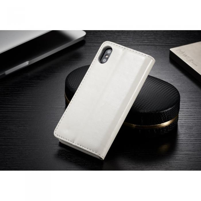 UTGATT4 - Caseme Oil Wax Plnboksfodral till Apple iPhone XS / X - Vit