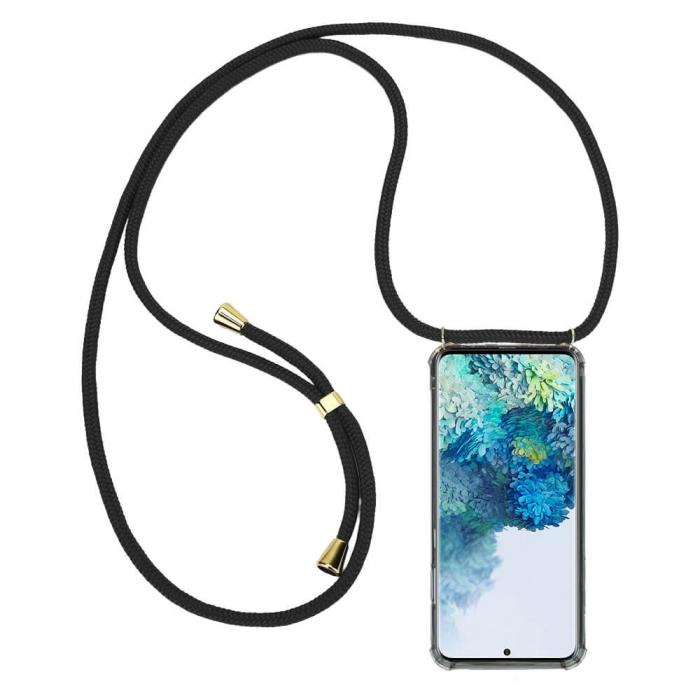 CoveredGear-Necklace - Boom Galaxy S20 Plus mobilhalsband skal - Black Cord