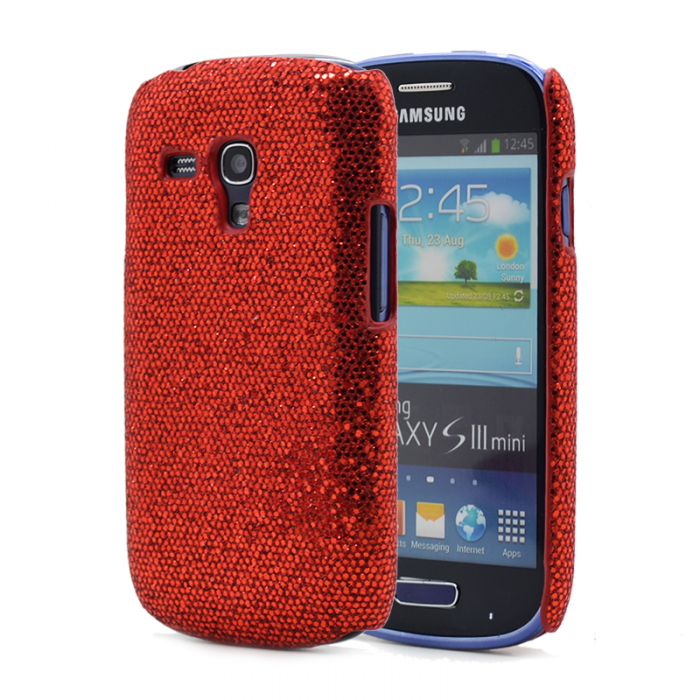 UTGATT4 - Glitter Skal till Samsung Galaxy S3 mini i8190 (Rd)