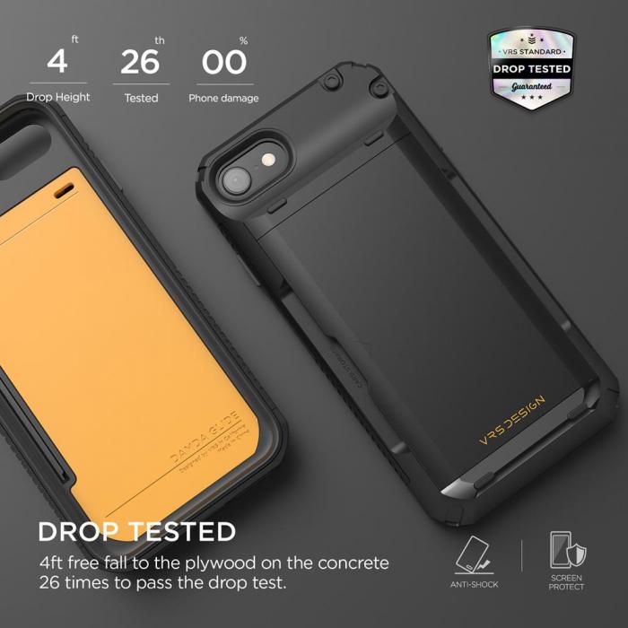 UTGATT4 - VRS DESIGN | Damda Glide Pro Skal iPhone 7/8/SE 2020 - Svart