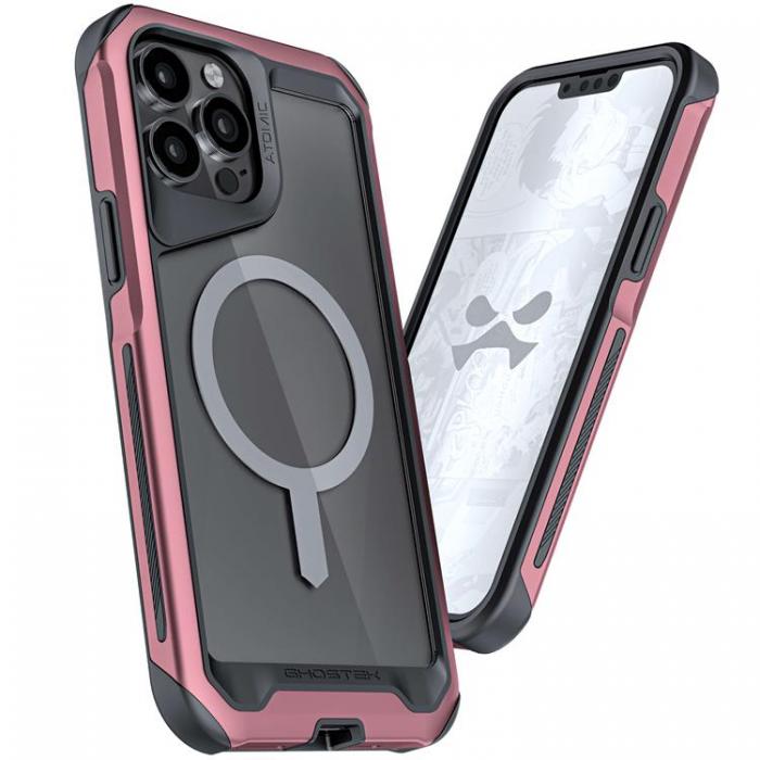 UTGATT5 - Ghostek Atomic Slim Metal MagSafe Skal iPhone 13 Pro - Rosa