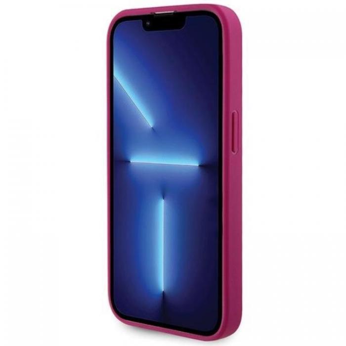 Guess - Guess iPhone 15 Pro Max Mobilskal Strass Metal Logo - Rosa