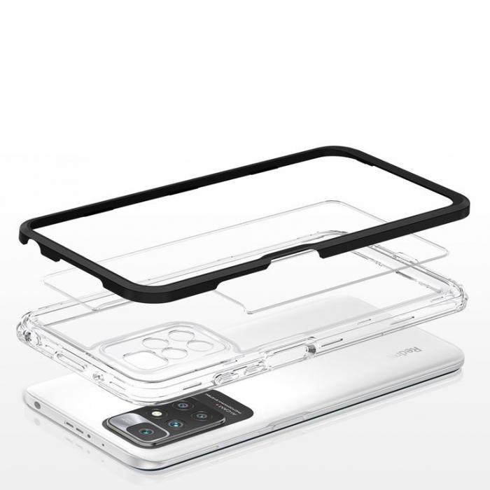 A-One Brand - Xiaomi Redmi 10 4G (2021/2022) Skal Clear 3in1 - Svart