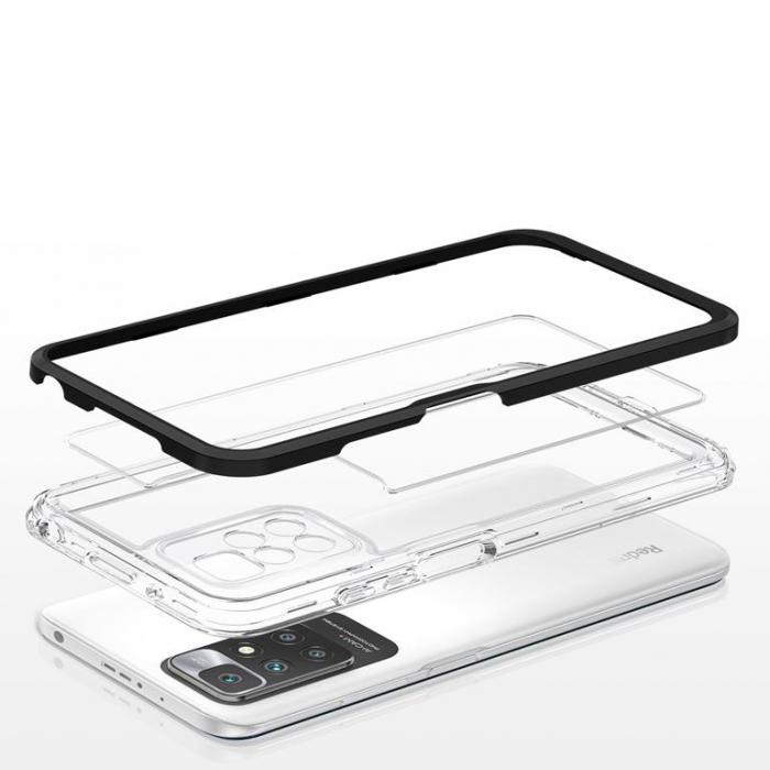 A-One Brand - Xiaomi Redmi 10 4G (2021/2022) Skal Clear 3in1 - Svart