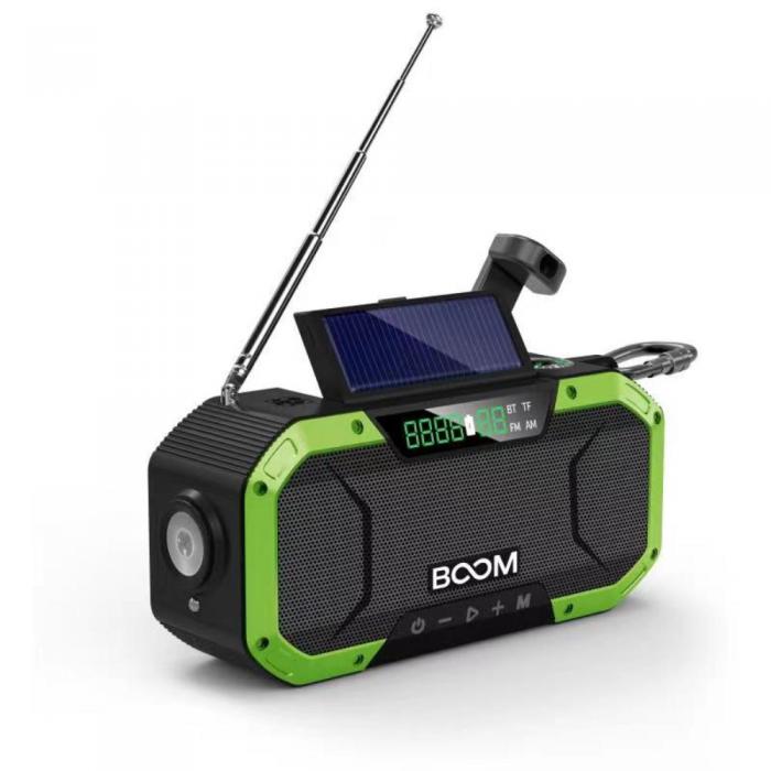 BooM vev-radio 5000mAh Powerbank Bluetooth Hgtalare Lampa - Grn