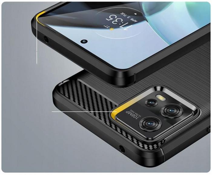Tech-Protect - Tech-Protect Motorola Moto G72 Skal TPU Carbon - Svart