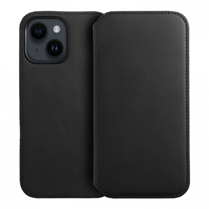 A-One Brand - iPhone 15 Plus Plnboksfodral Dual Pocket - Svart