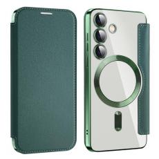 A-One Brand - Galaxy S24 Plus Plånboksfodral MagSafe Electroplating RFID - Grön