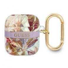 Guess - Guess AirPods Skal Flower Strap Collection - Lila