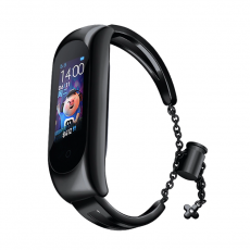 A-One Brand - Xiaomi Mi Band 6/5/4/3 Armband i metall - Svart