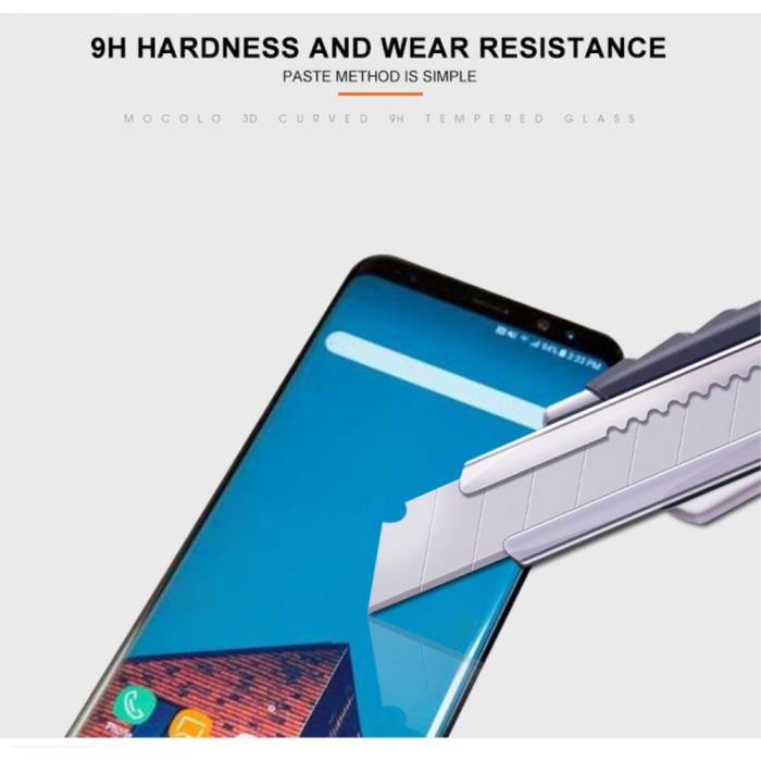 UTGATT1 - Mocolo Tempered Glass till Samsung Galaxy A8 (2018) - Svart