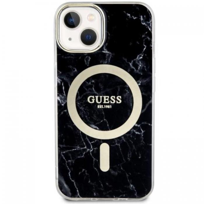 Guess - Guess iPhone 14 Mobilskal MagSafe Marble - Svart