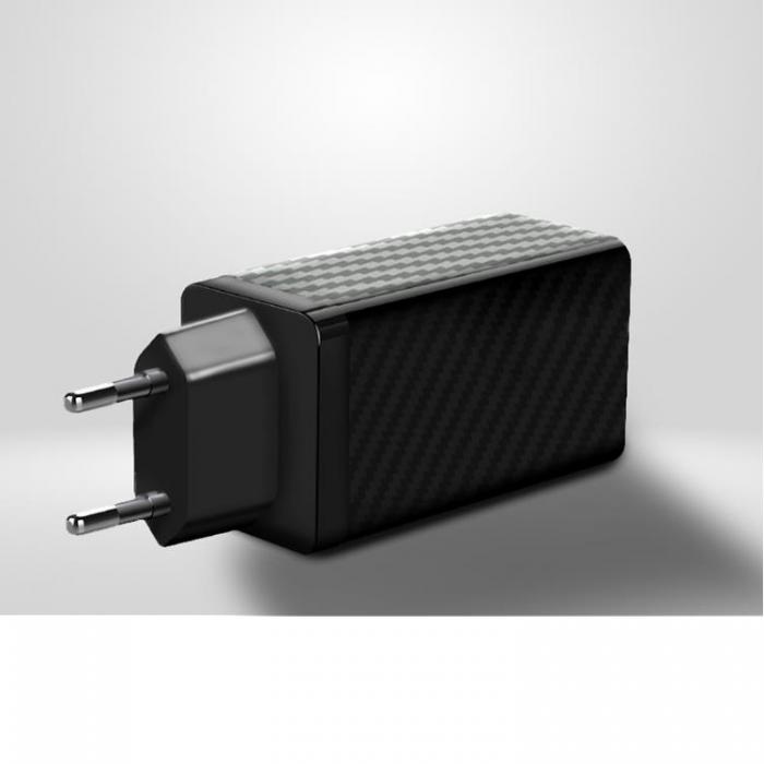 Wozinsky - Wozinsky GaN Vggladdare USB Till USB-C 65W PD - Svart