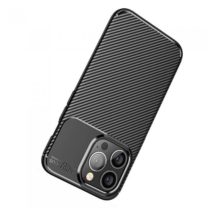 A-One Brand - Carbon Fiber Mobilskal till Apple iPhone 13 Pro Max - Svart