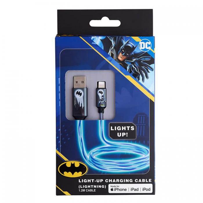 BATMAN - Batman USB A Till Lightning Kablar (1.2m) Bat Logo