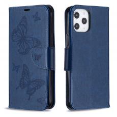 OEM - Imprint Butterfly Plånboksfodral iPhone 12 Pro Max - Blå