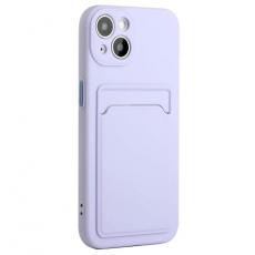 Taltech - iPhone 15 Mobilskal Korthållare TPU - Lila