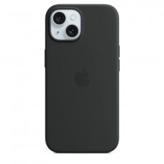 Apple - Apple iPhone 15 Mobilskal Magsafe Silikon - Svart