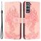 A-One Brand - Tiger Flower Plnboksfodral till Galaxy S21 - Rosa