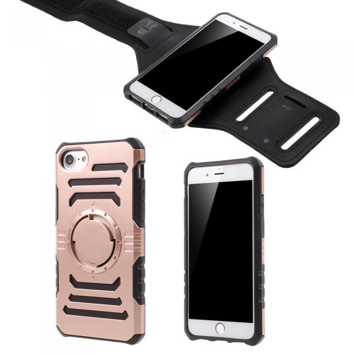 UTGATT5 - 2-In-1 Skal + Sportarmband till iPhone 8/7 - Rose Gold