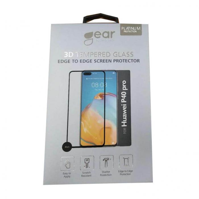 UTGATT1 - GEAR Hrdat Glas 2,5D Full Cover Huawei P40 Pro